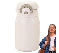 Rrlihjgu Botella de agua de acero inoxidable, tapa de salto estética, botella de agua aislada al vacío, taza de acero inoxidable, para estudiantes, niñas, adolescentes, adultos, escuela y camping