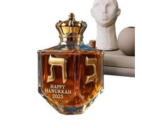 Rrlihjgu Botellas De Whisky - Contenedor Decorativo Transparente | Decantador De Licor De Vidrio Con Diseño Elegante De Botella - Para Fiesta Familiar Bourbon Tequila Bar De Bebidas Festival Navideño