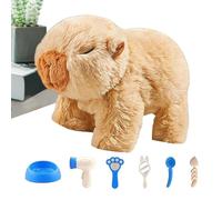 Rrlihjgu Capibara de Peluche Eléctrico,Juego Interactivo De Simulación | Camina y Salta - para Salón Dormitorio Estudios Viajes Niños Niñas Adolescentes Jóvenes