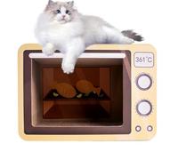 Rrlihjgu Casa rascadora para gatos, cama para rascar gatos, tabla interactiva para rascar para gatos, horno cuadrado, protección de muebles de papel corrugado, reduce el aburrimiento, cama para