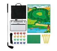 Rrlihjgu Chipping Game - Juego de Chip Golf con Alfombra de Golpeo | Equipo de Entrenamiento Interactivo y Divertido con Alfombra de Práctica y Green de Putt Adhesivo para Exterior, Hogar e