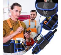 Rrlihjgu Cinturón Portaherramientas,Organizador Ajustable De Utilidad Oxford - de Cintura Impermeable Ajustable y Reforzada,para Electricistas Mecánicos Carpinteros Construcción Técnico Automotriz