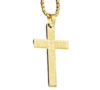 Rrlihjgu Collar religioso para hombres,Collar cristiano para hombres, cristiano Santo colgante, religioso de acero inoxidable, colgante de versículo bíblico, cadena sagrada para