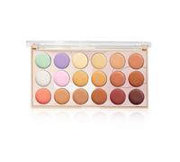 Rrlihjgu Color Corrector Palette, Corrección de la paleta de corrector - Corriente de la cara iluminando 18 colores - Paleta de belleza impermeable oculta maquillaje para el de piel