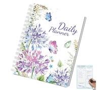 Rrlihjgu Cuaderno de lista de tareas pendientes, libro de planificación diaria - Bloc de notas de espiral con horario de trabajo - Cuaderno planificador diario, libro planificador de horarios para el