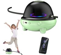 Rrlihjgu - Cuerda de salto inteligente | Contador digital de saltos con música - Máquina de salto de cuerda con mando a distancia y 10 velocidades ajustables para entrenamiento, yoga, ejercicio,