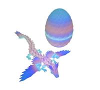 Rrlihjgu Dragon 3D, Dragon Egg | Decoración impresa 3D - Acción articulada Creative Stress Relief Safe Toys 360 grados Rotación Pascua Soberana para Niñas Adolescentes