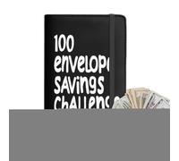 Rrlihjgu Envelope Money Saving Challenge, planificador presupuestario para gestión de gastos, organizador de 100 días, con función de rastreador, para escuela, familia, adultos y niños