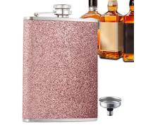 Rrlihjgu Frascos para beber alcohol, Petaca para licor - Frasco de alcohol de acero inoxidable con embudo | Frasco de licor con purpurina portátil a prueba de fugas para hombres