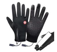 Rrlihjgu Guantes calefactados, Guantes térmicos eléctricos Delgados para Hombres y Mujeres, Guantes de esquí con calefacción con batería eléctrica, 3 calentamientos, Guantes de calefacción