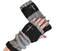 Rrlihjgu Guantes sin Dedos para Mujer | Lindos Cálidos Informales | Guantes De Punto Para Mujer Con La Mitad De Los Dedos - Para Desplazamientos Viajes Salidas Familiares Escuela Damas Adultos