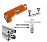 Rrlihjgu Guía Para Roscado De Perfil De Aluminio | Plantilla De Perforación - Asistente de Roscado Fresa Hardware -Cuerpo Metal Carpintería para Cables