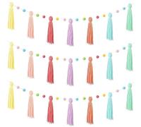 Rrlihjgu - Guirnalda con pompones | Juego de decoraciones festivas para aula - Decoración estacional para techos escolares y guarderías para bibliotecas de clase, pared de enfermería de Navidad