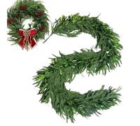Rrlihjgu Guirnalda de Navidad para exteriores - 119 cm de vid de olivo decoración del hogar | guirnalda de pino con real verde | para interior y exterior chimenea Halloween invierno otoño