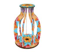 Rrlihjgu Jarrón de flores - Jarrón de campo de pintura gema, jardinera hidropónica, maceta de flores artística para boda, hogar, estante de oficina, mesa de comedor
