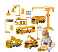 Rrlihjgu Juego de Juguetes para Vehículos de Camión de Construcción,Juego de Juguetes para Vehículos Juguetes de Construcción,Juguete de Construcción fundido a Presión, Camión de Construcción a