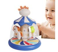 Rrlihjgu Juguete De Carrusel para Niños Pequeños,Juguetes De Carrusel para Niños | Aprende y Gira el carrusel,Juguete Giratorio Colorido de Causa y Efecto para Aprender y Girar, para Rellenar