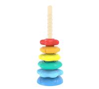 Rrlihjgu Juguetes apiladores de Anillos de,Juguete para niños pequeños con Anillos apilables de, Juguete Interactivo para apilar Anillos de íris, Juguete de Desarrollo Cerebral Spin Stack