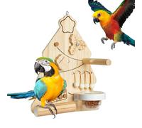 Rrlihjgu Juguetes para Calopsitas | Juguetes Masticar para Cacatúas Diseño Árbol de Navidad - Soporte de Madera Enriquecimiento Interactivo Escalar para Jaula Periquito Calopsitte Guacamayo Canari