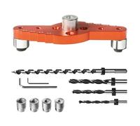 Rrlihjgu Kit de plantilla de tacos para estante flotante guía de | perforación para agujeros rectos | Kit de plantilla de tacos de 1/2x11,8 pulgadas, juego de brocas | Kit de hardware de centr