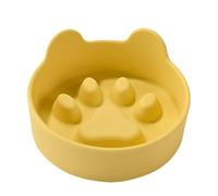 Rrlihjgu Lento Antiacelerante para Perros | Plato con Diseño De Patita para Alimentación Saludable - Bandeja De Silicona Antideslizante para Cachorros Y Adultos Que Mejora La Experiencia De