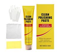 Rrlihjgu Limpiador de cromo | 60 g de crema de limpieza profunda de larga duración | Limpiador de latón para metal crema abrillantador Maison Habitat pour Bureau Domicile Balcon Chambre Séjour
