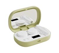 Rrlihjgu Limpiador de Lentes Blandas | Limpiador Ultrasónico Rápido para Lentes Blandos | Estuche Inteligente Recargable Con 5 Modos Y Solución De Remojo Para Adultos, Familia Y