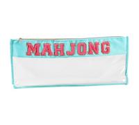 Rrlihjgu Mahjong Bolsas para fichas - de almacenamiento transparente Mahjong Maleta - Almacenamiento portátil para todas las edades Noches Familiares Noches Juegos