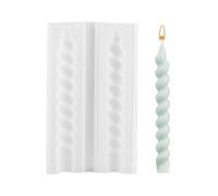 Rrlihjgu Molde de silicona de vela retorcida, molde de vela larga,Molde de vela de aromaterapia de barra larga | Molde de diseño largo y retorcido de lanzamiento fácil de silicona para decoraciones de