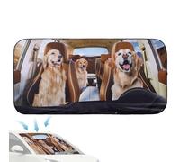 Rrlihjgu Parasol para parabrisas delantero de coche, con diseño de perros, película protectora aislante del calor con ventosas y protección UV para días calurosos en caravanas, camiones y vehículos