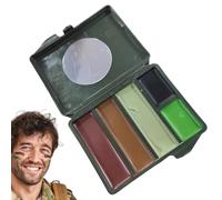 Rrlihjgu Pintura facial de caza, pintura de camuflaje facial impermeable para la cara oculta, pintura facial oculta 5 colores, pintura facial oculta