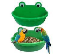 Rrlihjgu Platos para Jaulas | Multifuncional para Loros - Bebedero Antiderrames para Agapornis Loro Gris Y Cacatúa Bañera para Periquitos 2 Unidades