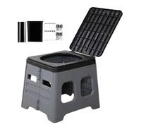 Rrlihjgu Potty portátil para adultos, ir al baño para, TOUNDO ERGONONOMIC TRABITOS POTTY Camp, El baño portátil incluye bolsas de basura y agentes solidificadores para el cuidado personal