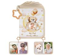 Rrlihjgu Primer Álbum Familiar para Niños, Álbum Familiar de Tela Suave para Niños, Libro de Recuerdos con 17 Fotografías para Madre, Padre, Hermanos, Niñas, Niños y