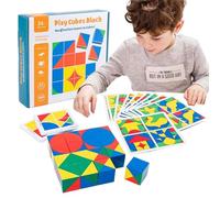 Rrlihjgu Puzzle, Juguetes apilables, Juego de Construcción de Puzzle sensorial Cubo, Juguetes educativos para, Juguete de Aprendizaje Educativo temprano para niños, niñas,