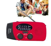 Rrlihjgu Radio De Manivela De Mano,14.5x6.9cm Equipo De Supervivencia Portátil,Camping Solar Radio,Linterna Al Aire Libre Impermeable,lámpara De Lectura Multifuncional para Actividades Al Aire Libre