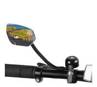 Rrlihjgu Retrovisores De Bicicleta Para Manillares,Espejo Trasero 2 en 1 Giratorio Con Vidrio Convexo Seguridad y Timbre Integrado - Espejo Retrovisor Convexo Giratorio De Seguridad Accesorio De