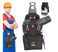 Rrlihjgu Riñonera para herramientas - Práctico bolsillo magnético como organizador de trabajo - Antiarañazos, electricista organizador para trabajos eléctricos, obras, carpintería, taller