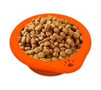 Rrlihjgu Tazón de viaje para perros, tazón plegable de mascotas | Tazón plegable para mascotas,Contenedor de agua portátil plegable, taza de alimentación expandible con carabinaje para caminar, viajar