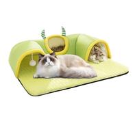Rrlihjgu Túnel para gatos | Juguete túnel Sofá para gatitos | Juguetes interactivos Cojín Accesorios para mascotas Casa Cachorro Conejo Enriquecimiento Interior Suave Invierno Verano Ropa de cama