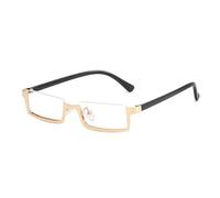 RRNTTTM Gafas clásicas de metal con protección para los ojos, con montura antiluz azul, para hombre y mujer (doradas)