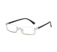 RRNTTTM Gafas clásicas de metal con protección para los ojos, con montura antiluz azul, para hombre y mujer (plateadas)