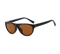 RRNTTTM Gafas de sol circulares de estilo vintage informal para hombre y mujer, clásicas gafas de sol redondas ovaladas de estilo retro (té negro)