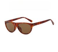 RRNTTTM Gafas de sol circulares vintage informales para mujer y hombre, gafas de sol clásicas retro redondas ovaladas (Demi tea)