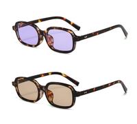 RRNTTTM Gafas de sol con montura pequeña para mujer, estilo vintage, coloridas y espejadas, estilo retro sencillo (2 unidades z03)