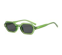 RRNTTTM Gafas de sol de lujo para mujer, ovaladas, estilo vintage, con protección UV400, para hombre y mujer (verde grisáceo).