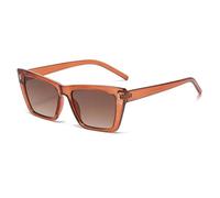 RRNTTTM Gafas de sol de lujo retro estilo ojo de gato para mujer, diseño de leopardo morado, lentes degradadas, gafas de sol de moda para hombre UV400, marrón degradado gris, una