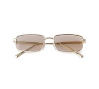 RRNTTTM Gafas de sol de moda con montura metálica azul para hombre y mujer, estilo vintage, estrechas, para conducir, con protección UV (3)