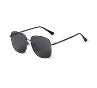 RRNTTTM Gafas de sol de moda para mujer y hombre, de lujo, estilo retro, de metal, con lentes marrones, para exteriores (2)