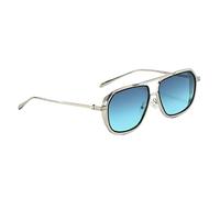 RRNTTTM Gafas de sol de montura completa para mujer, gafas de moda para mujer con bisagras metálicas, lentes de policarbonato, gafas de sol para amiga, azul claro